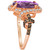 Grape Amethyst (4-1/2 ct. t.w.) & Diamond (7/8 ct. t.w.) Halo Ring in 14k Rose Gold