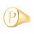 Initial Signet Ring in 14K Gold-Plated Sterling Silver