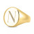 Initial Signet Ring in 14K Gold-Plated Sterling Silver