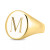 Initial Signet Ring in 14K Gold-Plated Sterling Silver