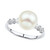 Cultured Freshwater Pearl (9mm) & Diamond (1/6 ct. t.w.) Ring in 14k White Gold