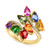 EFFY® Multi-Gemstone (3-7/8 ct. t.w.) & Diamond (1/5 ct. t.w.) Swirl Cluster Ring in 14k Gold