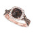 Chocolate Quartz (1-1/6 ct. t.w.) & Diamond (1/2 ct. t.w.) Ring in 14k Rose Gold