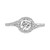 Diamond Halo Swirl Engagement Ring (3/4 ct. t.w.) in 14k White Gold