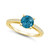 London Blue Topaz (1-5/8 ct. t.w.) and Diamond (1/6 ct. t.w.) Ring in 14K Yellow Gold