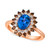 Blueberry Tanzanite (1 ct. t.w.), Chocolate Diamonds (1/3 ct. t.w.) & Nude Diamonds (1/4 ct. t.w.) Statement Ring in 14k Rose Gold
