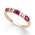 14k Rose Gold Ring, Ruby (1 ct. t.w.) and Diamond (1/8 ct. t.w.) Ring