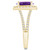 Amethyst (2-1/2 ct. t.w.) and Diamond (3/4 ct. t.w.) Halo Ring in 14K Yellow Gold
