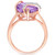 Amethyst (6-1/2 ct. t.w.) & Diamond (1/20 ct. t.w.) Heart Swirl Ring in 18k Rose Gold-Plated Sterling Silver