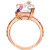 White Quartz and Multi-Colored Sapphire Ring in 14K Rose Gold