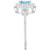 Blue Topaz (5/8 ct. t.w.) & Lab-Created White Sapphire (1/2 ct. t.w.) Halo Ring in Sterling Silver