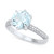Aquamarine (2-1/2 ct. t.w.) & Diamond (3/8 ct. t.w.) Ring in 14k White Gold