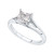 GIA Certified Diamond Princess Solitaire Engagement Ring (1 1/2 ct. t.w.) in 14K White Gold