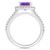 Amethyst (1-3/4 ct. t.w.) and Diamond (1/2 ct. t.w.) Ring in 14K White Gold