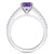 Amethyst (1-1/4 ct. t.w.) and Diamond (1/6 ct. t.w.) Ring in 14K White Gold