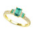 Sapphire (7/8 ct. t.w.) & Diamond (1/6 ct. t.w.) Ring in 14k Gold (Also in Emerald & Ruby)