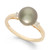 Tahitian Pearl (8mm) and Diamond Accent Ring in 14k Gold