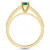 Emerald (1/2 Ct. t.w.) and Diamond (1/6 Ct. t.w.) Ring
