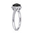 Black and White Diamond (1 1/5 ct. t.w.) Halo Engagement Ring in 14k White Gold