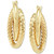 Twisted & Smooth Small Hoop Earrings in 14k Gold, 15mm