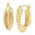 Twisted & Smooth Small Hoop Earrings in 14k Gold, 15mm