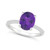 Women's Amethyst (2-1/2 ct.t.w.) and Diamond (1/10 ct.t.w.) Ring in Sterling Silver