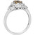 Chocolate Diamond (1/3 ct. t.w.) & Nude Diamond (1/3 ct. t.w.) Teardrop Cluster Ring in 14k White Gold