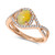 Opal (3/4 ct. t.w.) & Diamond (1/3 ct. t.w.) Openwork Statement Ring in 14k Rose Gold