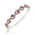 Marcasite and Garnet (5 ct. t.w.)  Bangle in Sterling Silver
