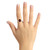 Garnet (3-1/10 ct. t.w.) and Diamond (1/4 ct. t.w.) Ring in 14K White Gold