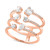 EFFY® Diamond Multi-Cut Triple Row Cuff Ring (3/4 ct. t.w.) in 14k Rose Gold