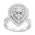 Diamond Teardrop Halo Cluster Ring (2 ct. t.w.) in 10k White Gold
