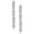 Cubic Zirconia Linear Drop Earrings in Sterling Silver