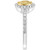 EFFY® Yellow & White Diamond Halo Cluster Ring (5/8 ct. t.w.) in 14k White & Yellow Gold