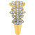 Diamond Horizontal Cluster Statement Ring (1/2 ct. t.w.) in 14k Gold-Plated Sterling Silver