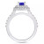 Tanzanite (1-1/4 ct. t.w.) & Diamond (5/8 ct. t.w.) Oval Double Halo Ring in 14k Gold