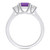 Amethyst and Diamond Ring (1-5/8 ct.t.w and 1/4 ct.t.w) 14K White Gold