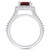 Garnet (3-1/10 ct. t.w.) and Diamond (3/4 ct. t.w.) Halo Ring in 14K White Gold