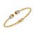 Citrine (1-5/8 ct. t.w.) & White Topaz (1/6 ct. t.w.) Bangle Bracelet in Sterling Silver & 14k Gold-Plate