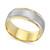 Men's Two-Tone Brushed & Polished Band in 14k Gold & White Gold