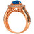 Deep Sea Blue Topaz (2 ct. t.w.) & Diamond (1 ct. t.w.) Teardrop Halo Ring in 14k Rose Gold