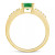 Emerald (1-1/5 ct. t.w.) & Diamond (1/8 ct. t.w.) Ring in 14k Gold