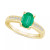 Emerald (1-1/5 ct. t.w.) & Diamond (1/8 ct. t.w.) Ring in 14k Gold