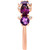 Multi-Gemstone (2-1/4 ct. t.w.) & Diamond (1/20 ct. t.w.) Ring in 14k Rose Gold