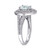 Aquamarine (1 1/2 ct. t.w.) and Diamond (1/5 ct. t.w.) Halo Heart Ring in 10k White Gold
