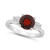 Women's Garnet (2-1/2 ct.t.w.) and White Topaz (2/3 ct.t.w.) 3-Stone Ring in Sterling Silver