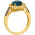 Deep Sea Blue Topaz (2 ct. t.w.) & Diamond (1/5 ct. t.w.) Flower Ring in 14k Gold