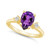 Amethyst and Diamond Ring (1-3/4 ct.t.w and 1/10 ct.t.w) 14K Yellow Gold