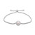 Cultured Freshwater Pearl (7mm) & Diamond (1/20 ct. tw.) Bolo Bracelet in Sterling Silver