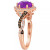 Grape Amethyst (1-3/4 ct. t.w.) & Diamond (3/8 ct. t.w.) Halo Twist Ring in 14k Rose Gold (Also in Deep Sea Blue Topaz)